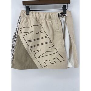 Nike Sportswear x Nike United Skirt Womens Large Tan‎ Loose Logo Leopard Trim